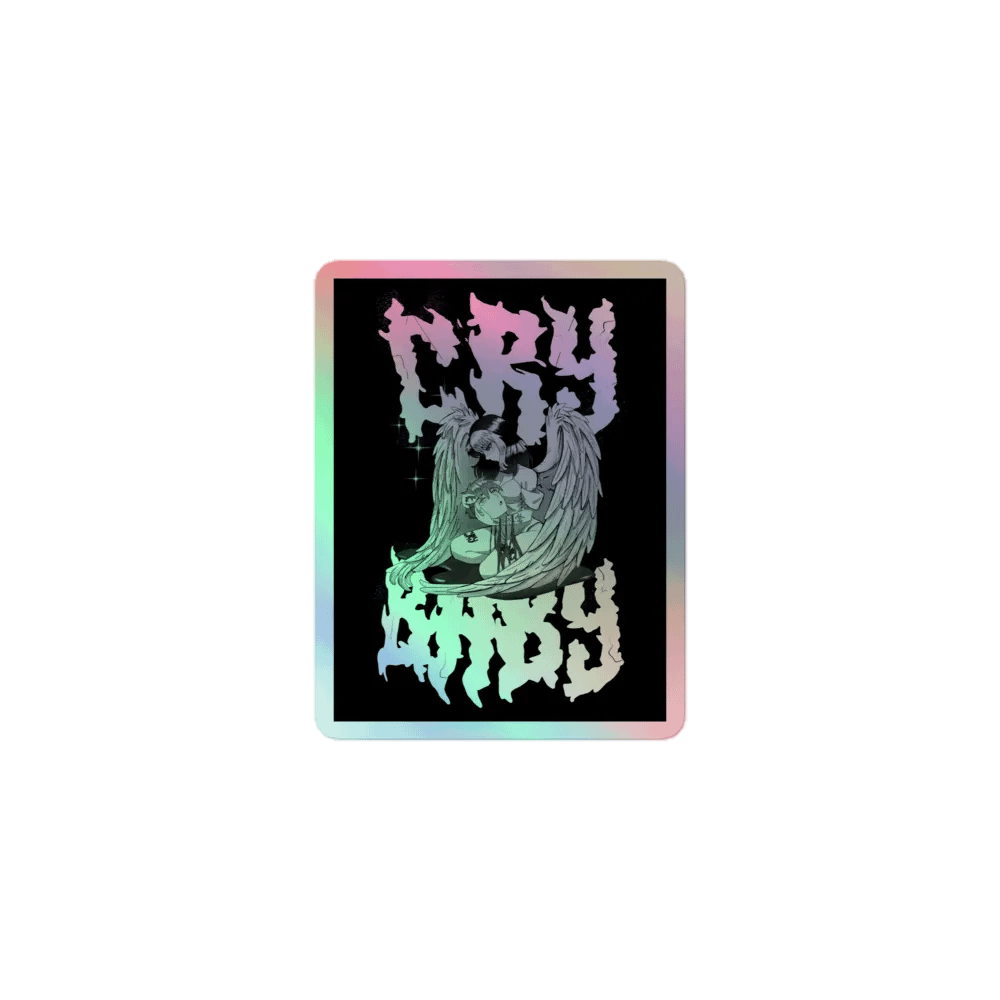 Winged Cry Baby Holo Sticker product image (1)