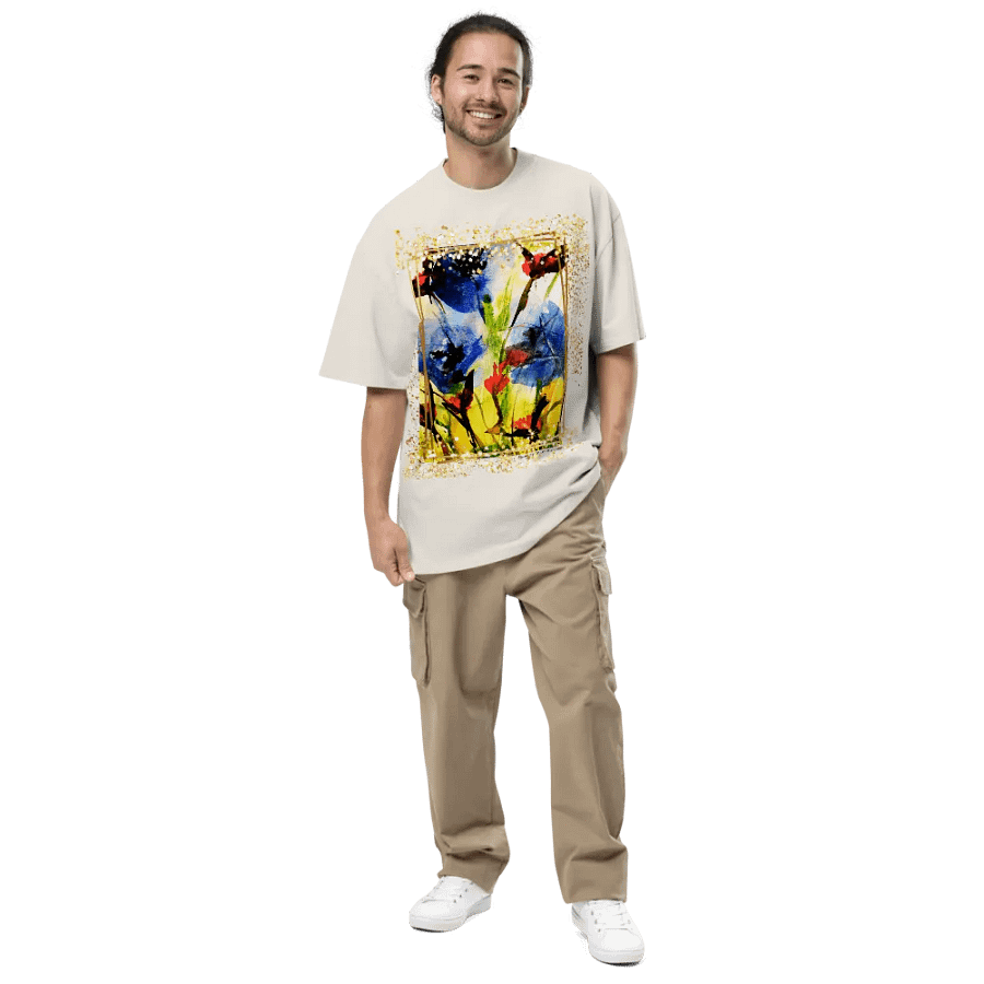 original watercolour painting design printed on shirt product image (4)