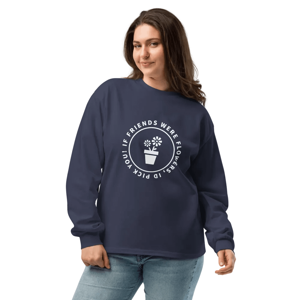 Unisex Premium Heavyweight Long Sleeve If Friends Were Flowers product image (6)