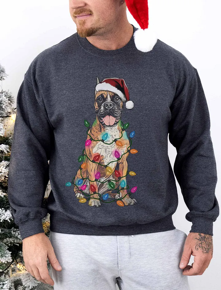 Funny Boxer(Cropped Ears) Christmas Sweatshirt product image (1)