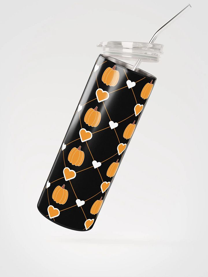 Pumpkin & Heart Fall Tumbler | Cute Halloween Drinkware