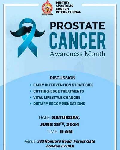 DACI Mens Fellowship are delighted to have you. 

Join Us for a Life-Changing Event on Prostate Cancer Awareness! 🎗️
Mark you...
