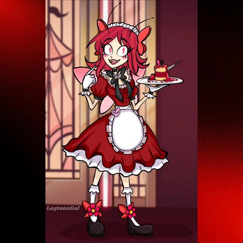 Here's Mayflower in a maid outfit based on the Japan exclusive Hazbin Hotel maid & butler cafe!! 
The art set is so gorgeous,...