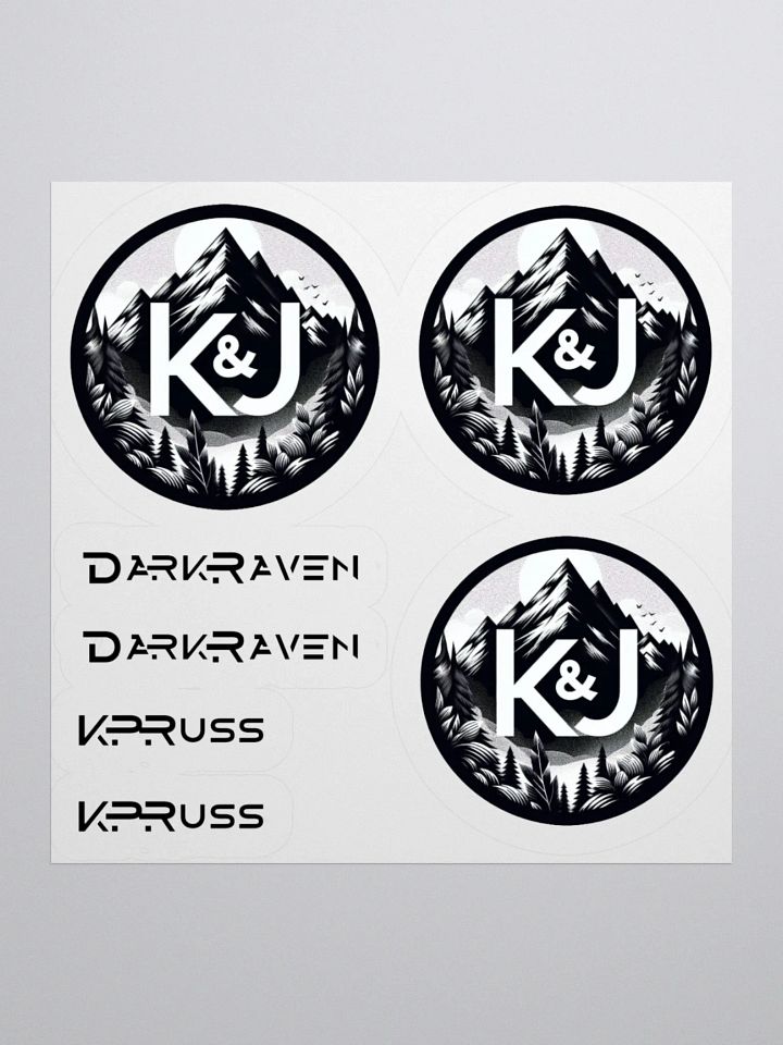 Monochromatic Mountain Kiss Cut Stickers Set product image (1)