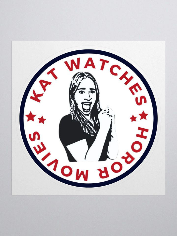 Kat Watches Horror Movies Sticker product image (1)