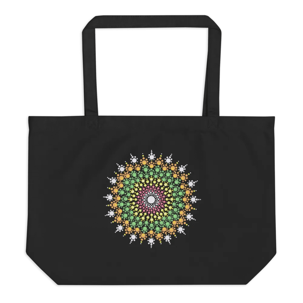 Pastel Dot Mandala Organic Cotton Tote Bag product image (5)