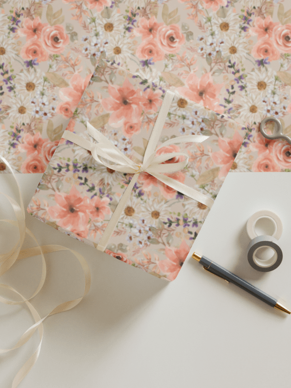 Orange Flowers Paper Sheets product image (4)