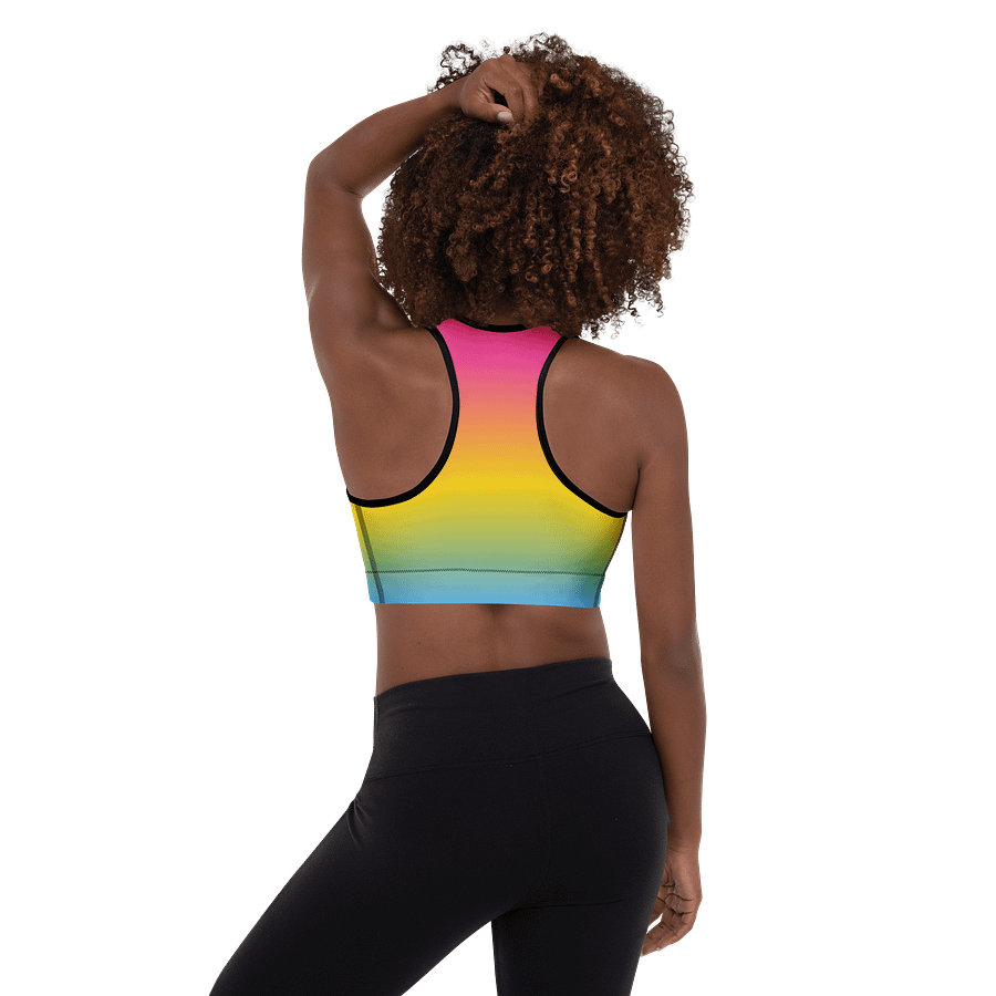 Pansexual Pride Gradient Padded Sports Bra product image (3)