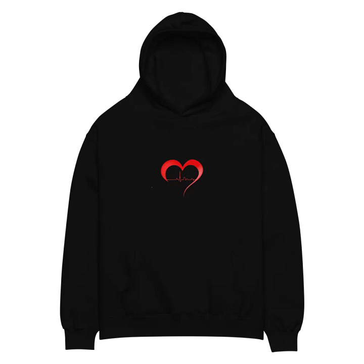 Heartbeat ECG Red Hoodie product image (2)