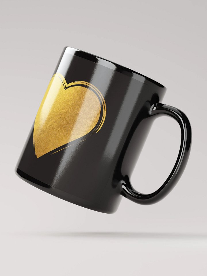 Mug Noir et Doré - Coeur - Cadeau d'Amour product image (2)