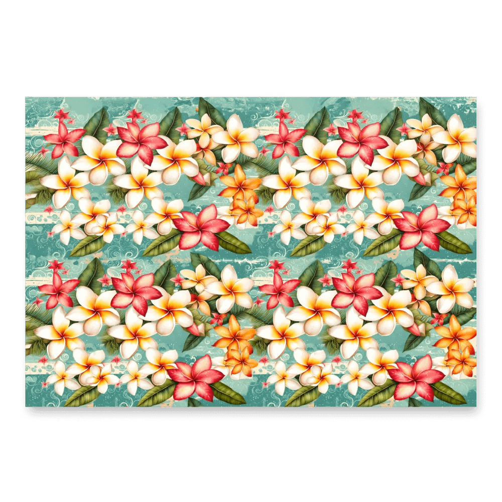 Tropical Christmas Floral Waves Wrapping Paper product image (3)
