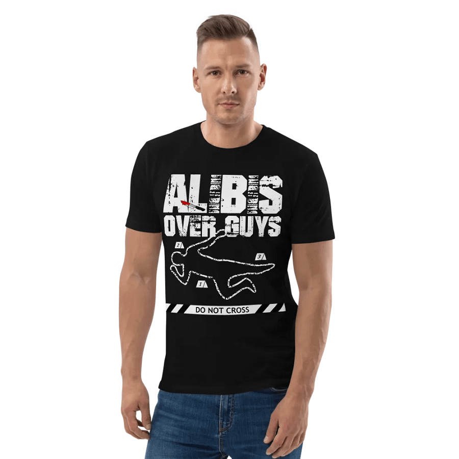CrimeClothes Alibis Over Guys Organic Short Sleeve T-Shirt product image (3)