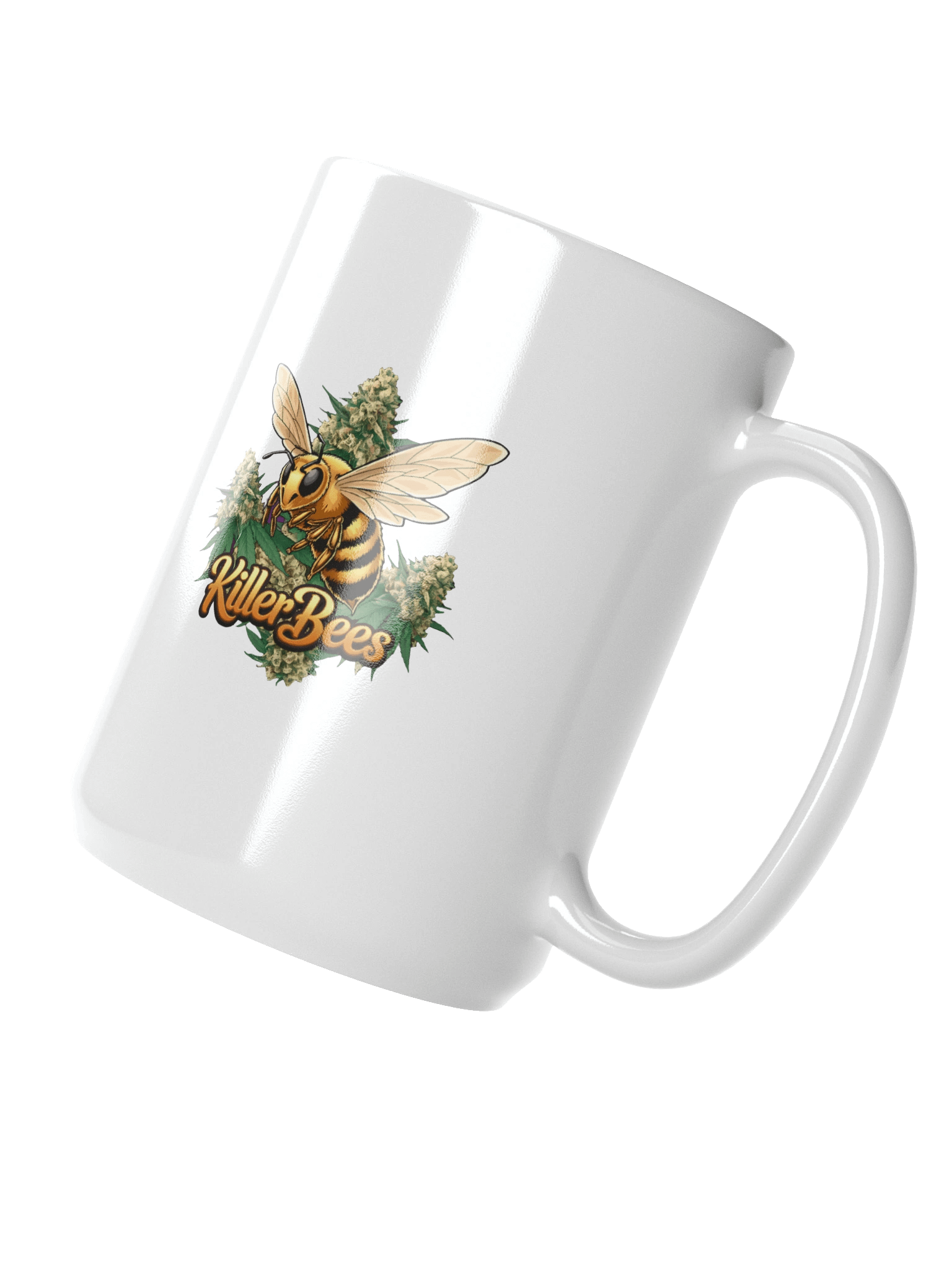 Cannabis Strain- Killer Bees Buzz - Design | 15oz White Glossy Coffee Mug product image (3)