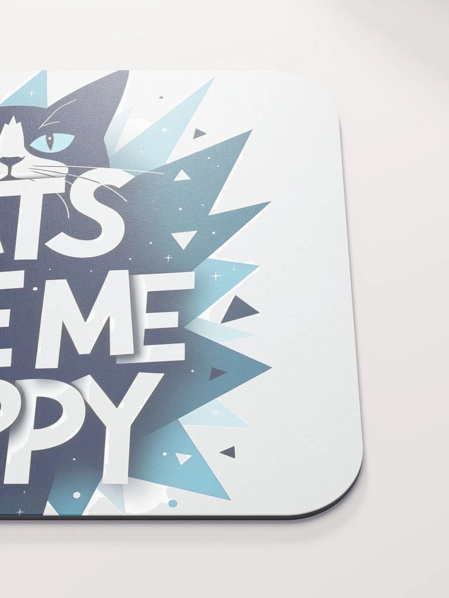 Geometric Cat Happiness Mouse Pad product image (6)