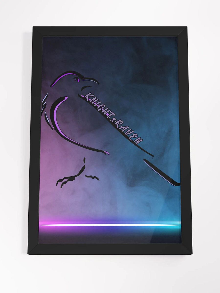 Neon Raven Emblem Framed Poster product image (13)