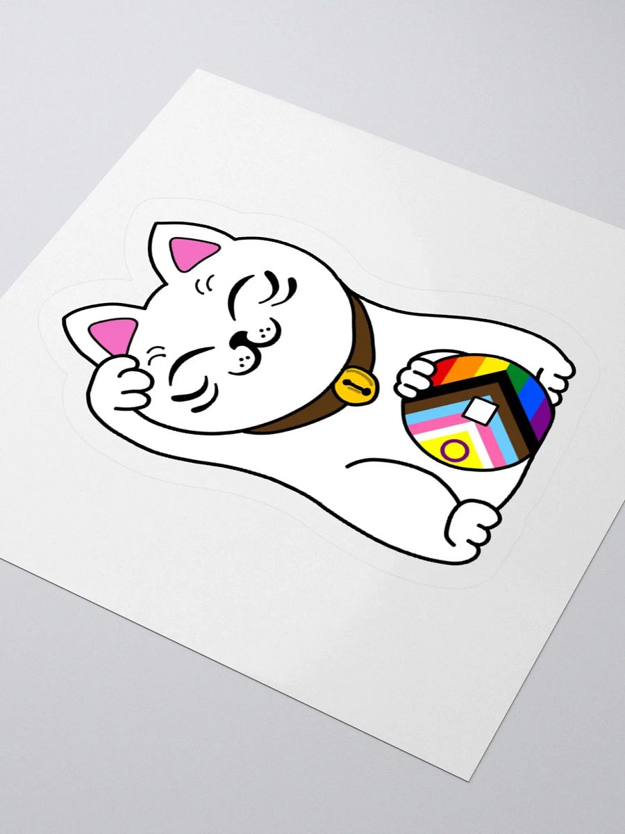 Maneki neko progressive pride sticker product image (8)