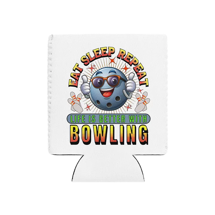 Eat Sleep Repeat Thumbs Up Bowling Ball Can Cooler product image (2)