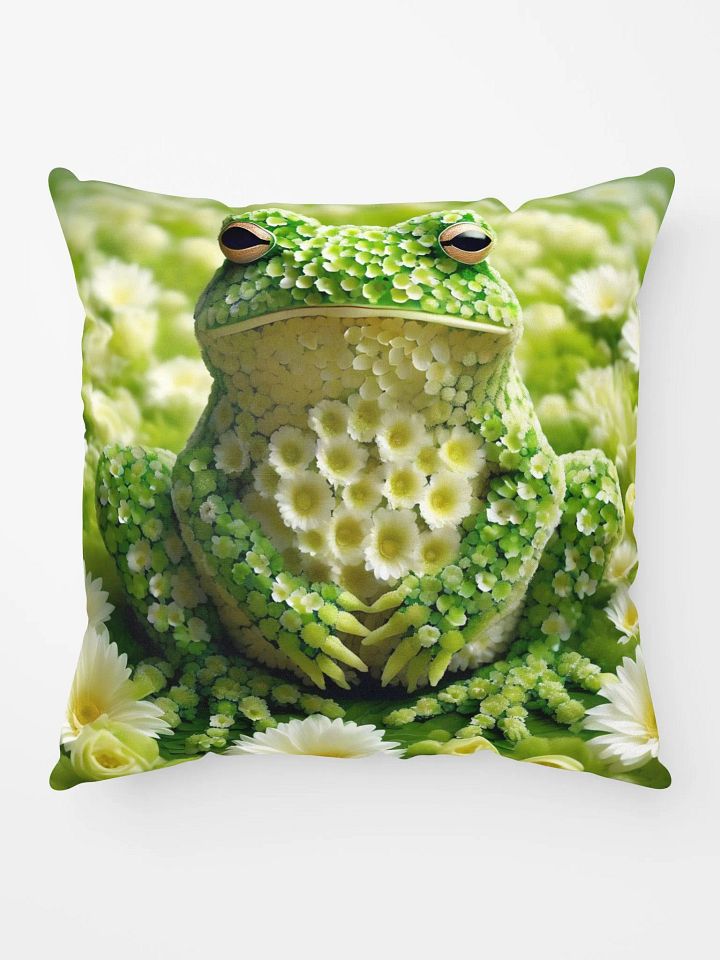 Green Flower Frog Pillow product image (2)