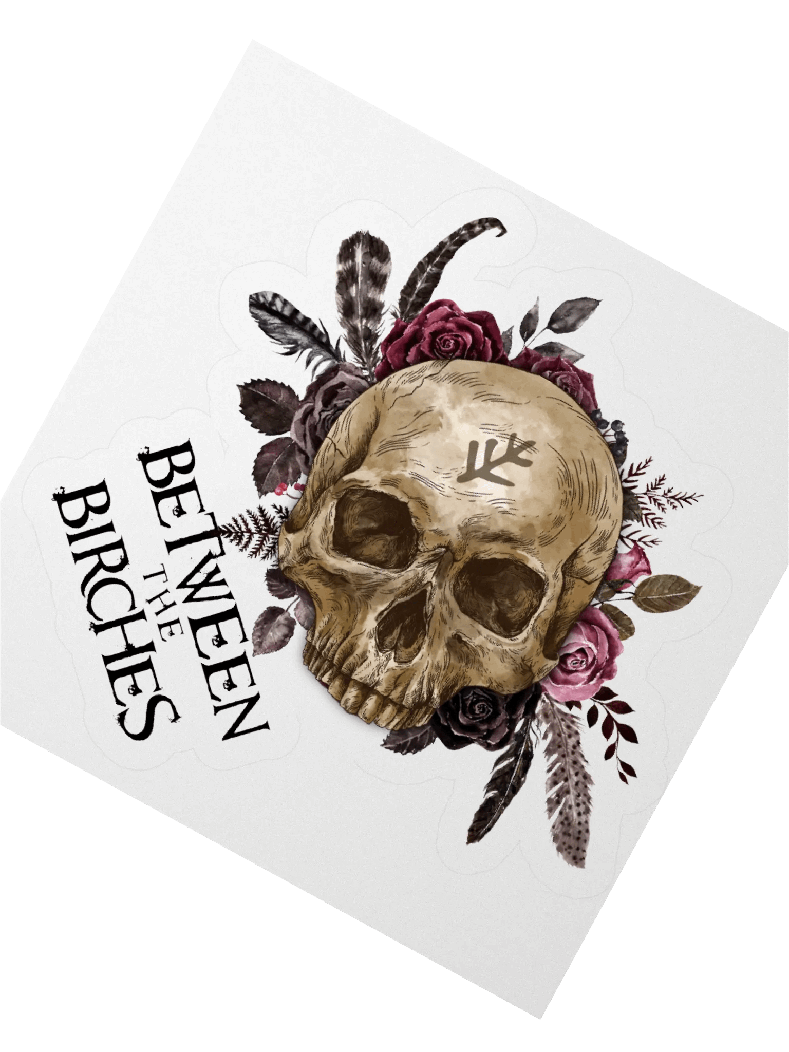 Between the Birches Gothic Skull Kiss-Cut Sticker V2 product image (2)