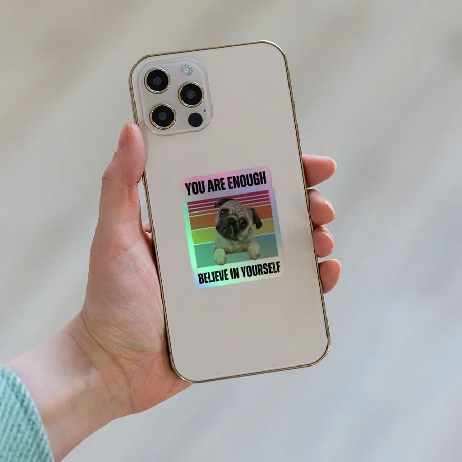 Whimsical Pug Holographic Sticker Sheet product image (8)