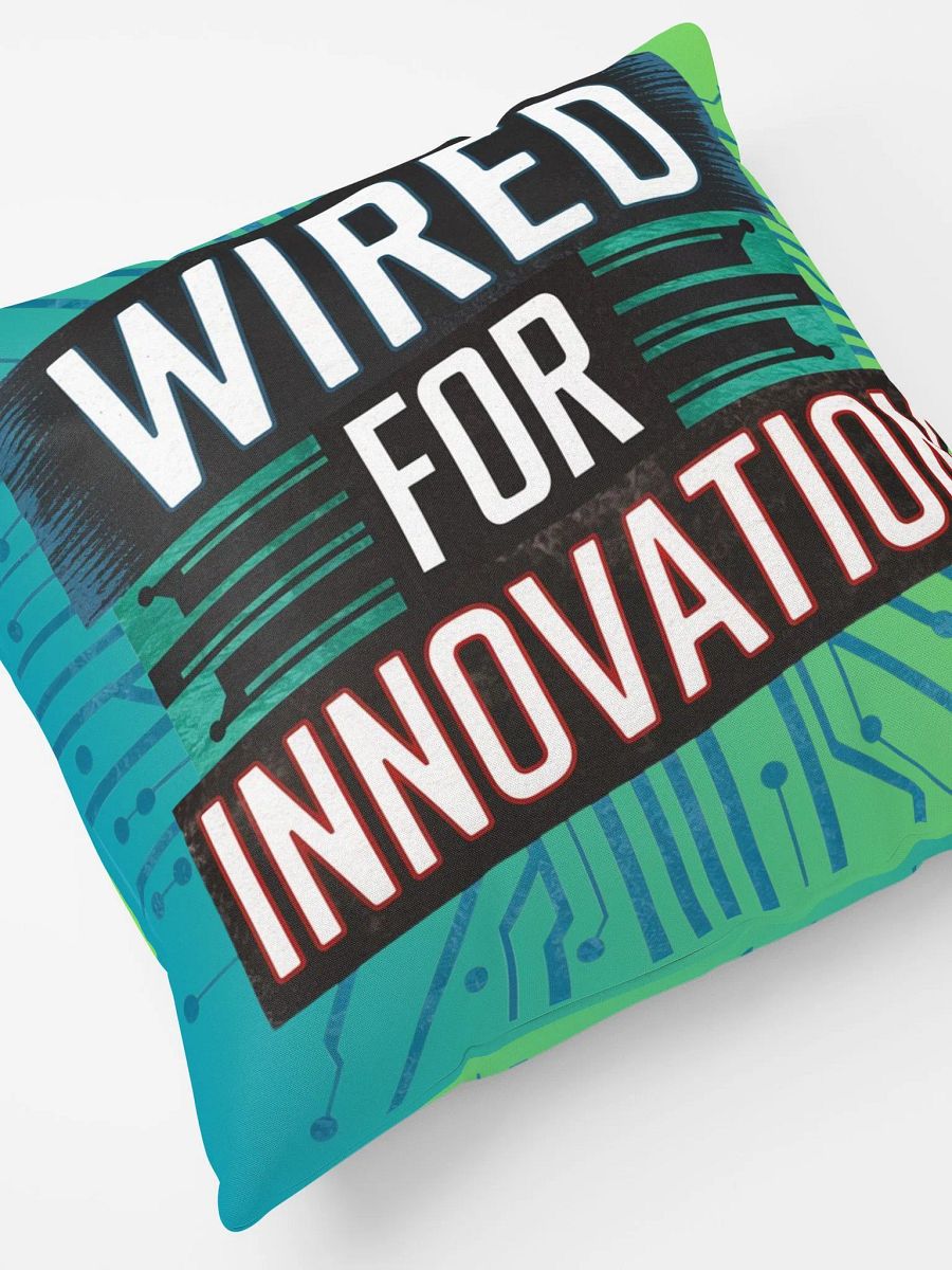 Wired For Innovation Code Design Throw Pillow for Tech Geeks product image (4)