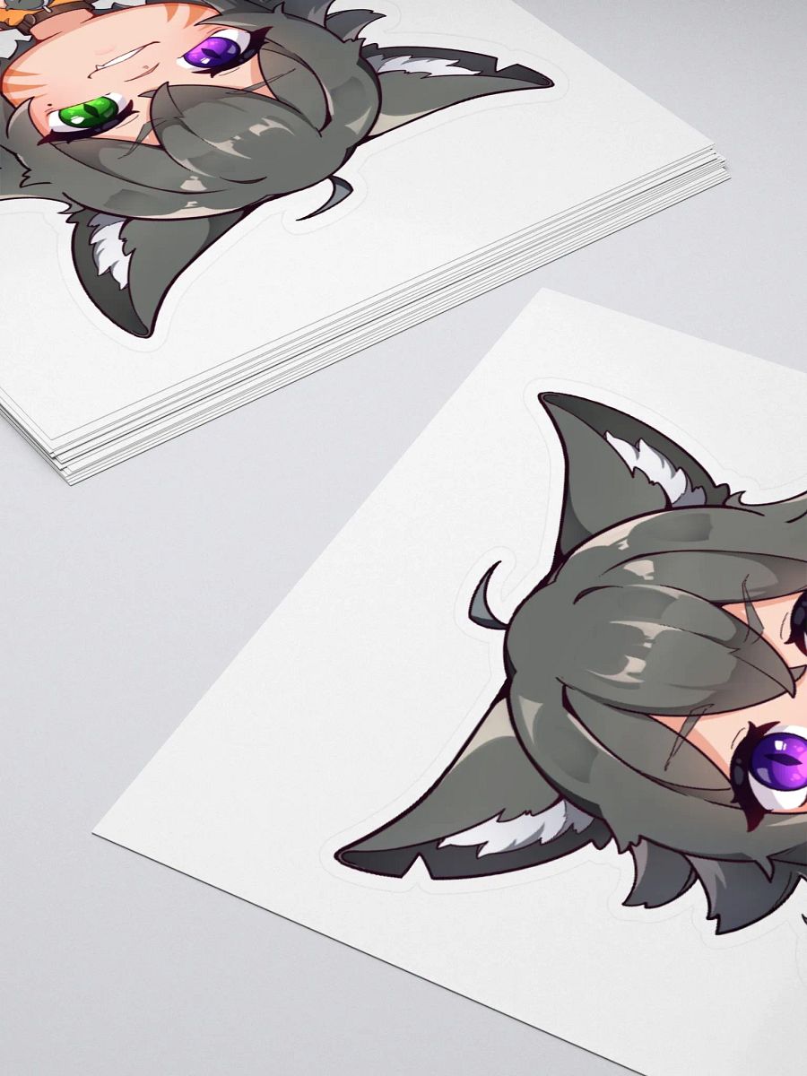WolfcatRisi Mischievous Chibi Peeker Sticker product image (12)