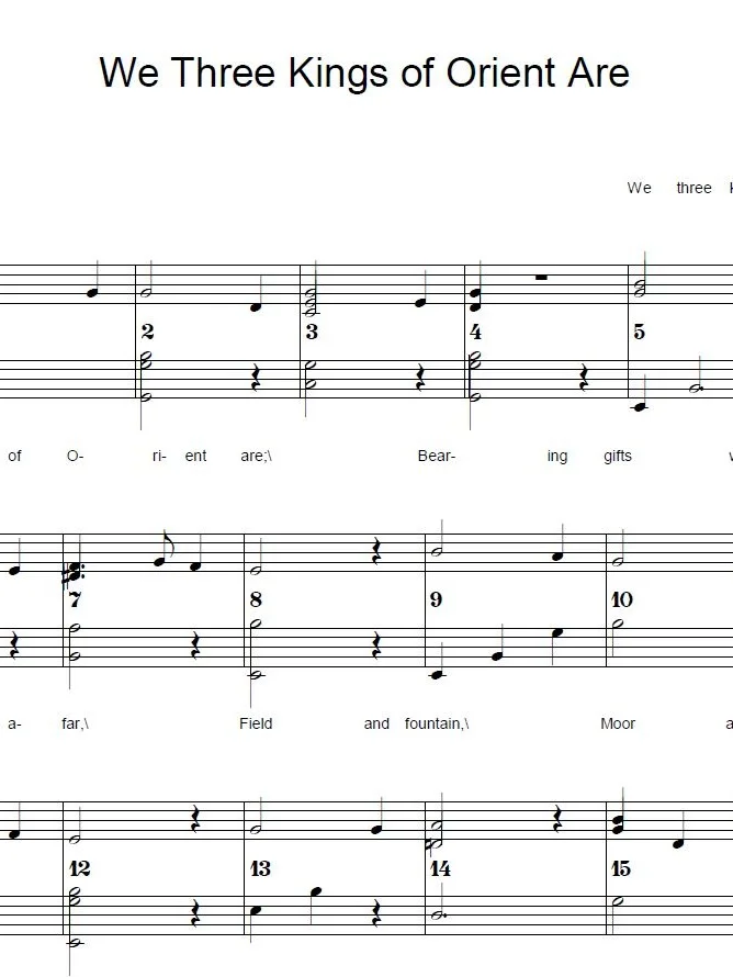 We Three Kings of Orient Are - Christmas - Piano sheet music product image (1)