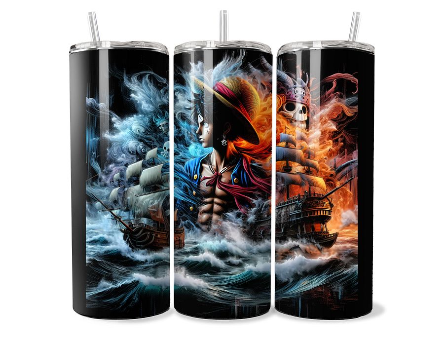 One Piece Monkey D. Luffy Pirate’s Journey Tumbler - 20oz Stainless Steel product image (1)