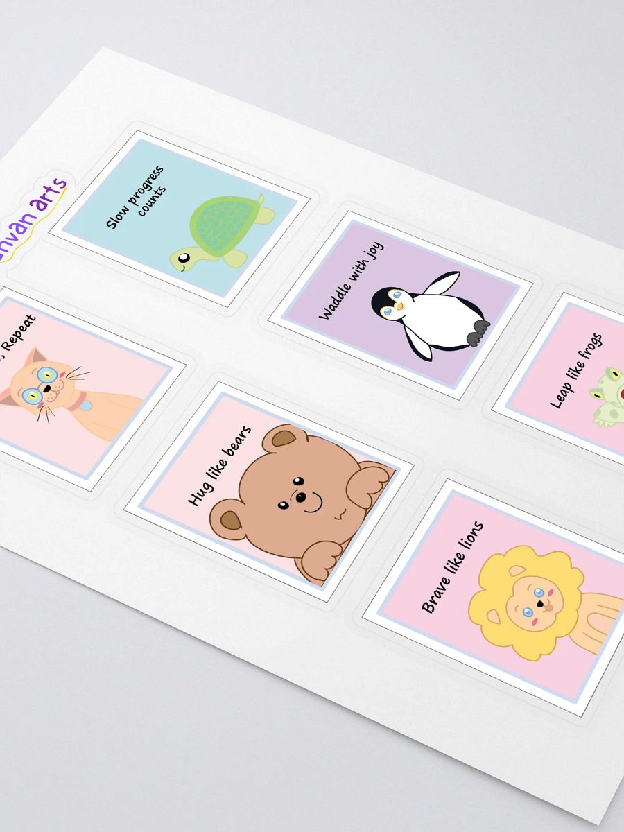 Motivational Animal Sticker Sheet product image (1)