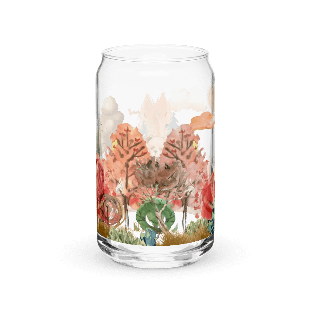 Camping Bear Glass Can | Wilderness Adventure Drinkware product image (8)