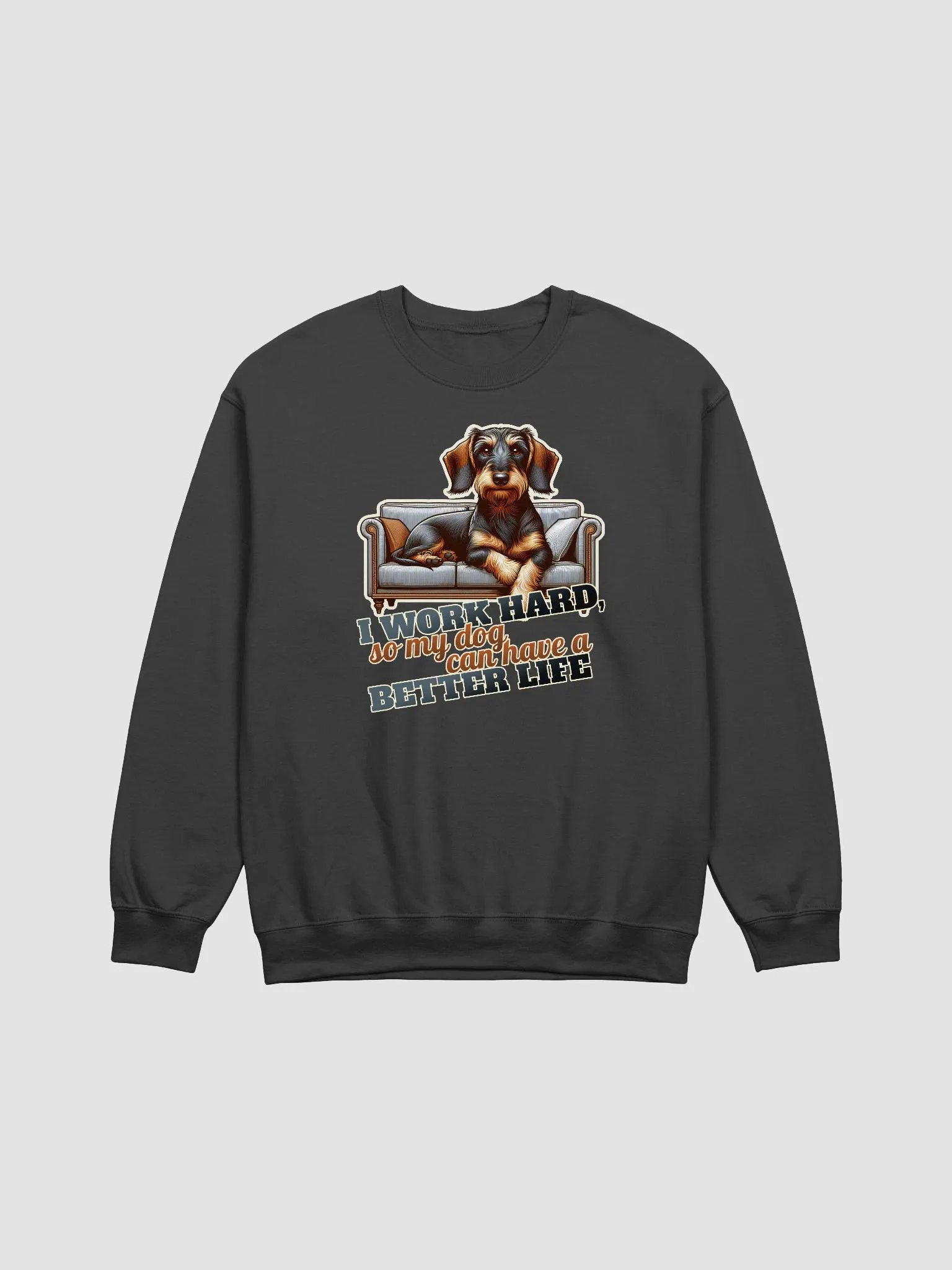 Work Hard – Dachshund Crewneck Sweatshirt product image (6)