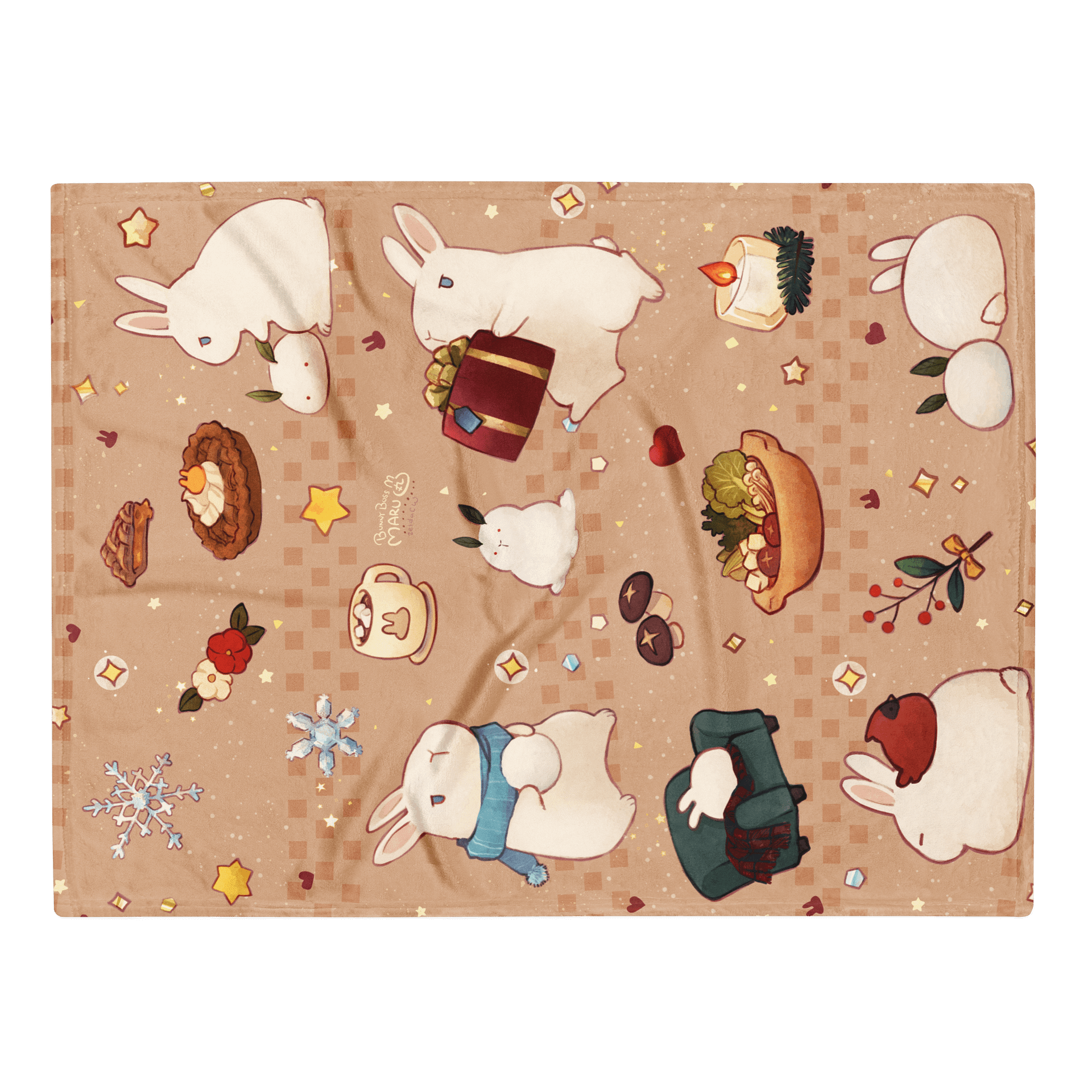 Winter Bunny Boss Throw Blanket product image (1)