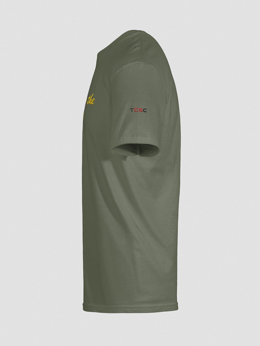 'You know the drill!' Embroidered Emblem Unisex T-Shirt (Military Green) product image (9)