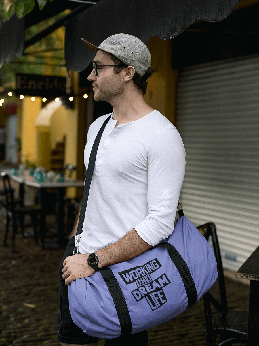 Purple All-Over Print Duffle Bag – Working The Dream Life | Premium Travel & Work Lifestyle Statement product image (4)