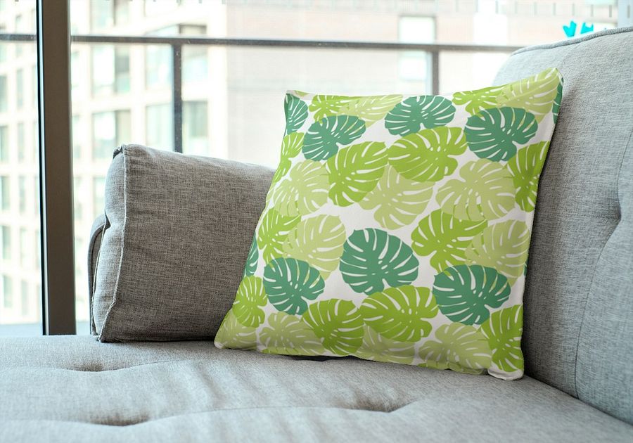 Leaves and feathers patterned pillows product image (16)