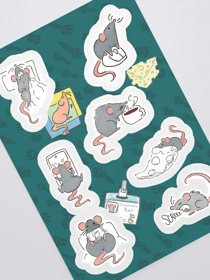 A Day in the Life of Corporate Rat Sticker Sheet product image (1)