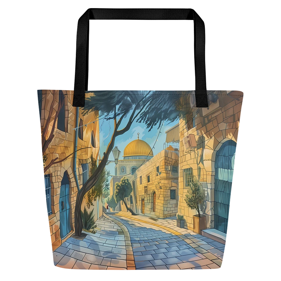Tote Bag: Old Jesusalem Cityscape Historical Traveler Theme Design product image (3)