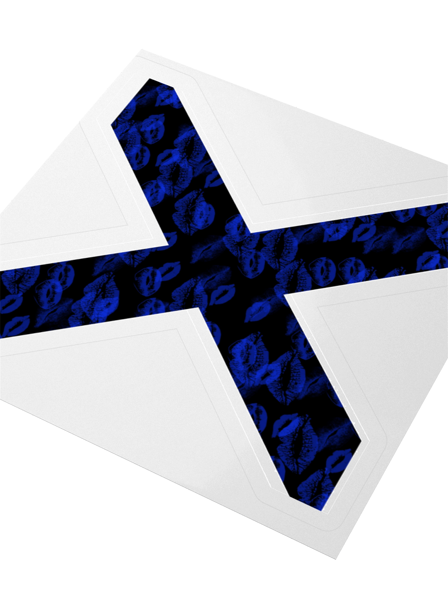 Black X Blue Lipstick Kisses | Kiss-cut Sticker product image (3)