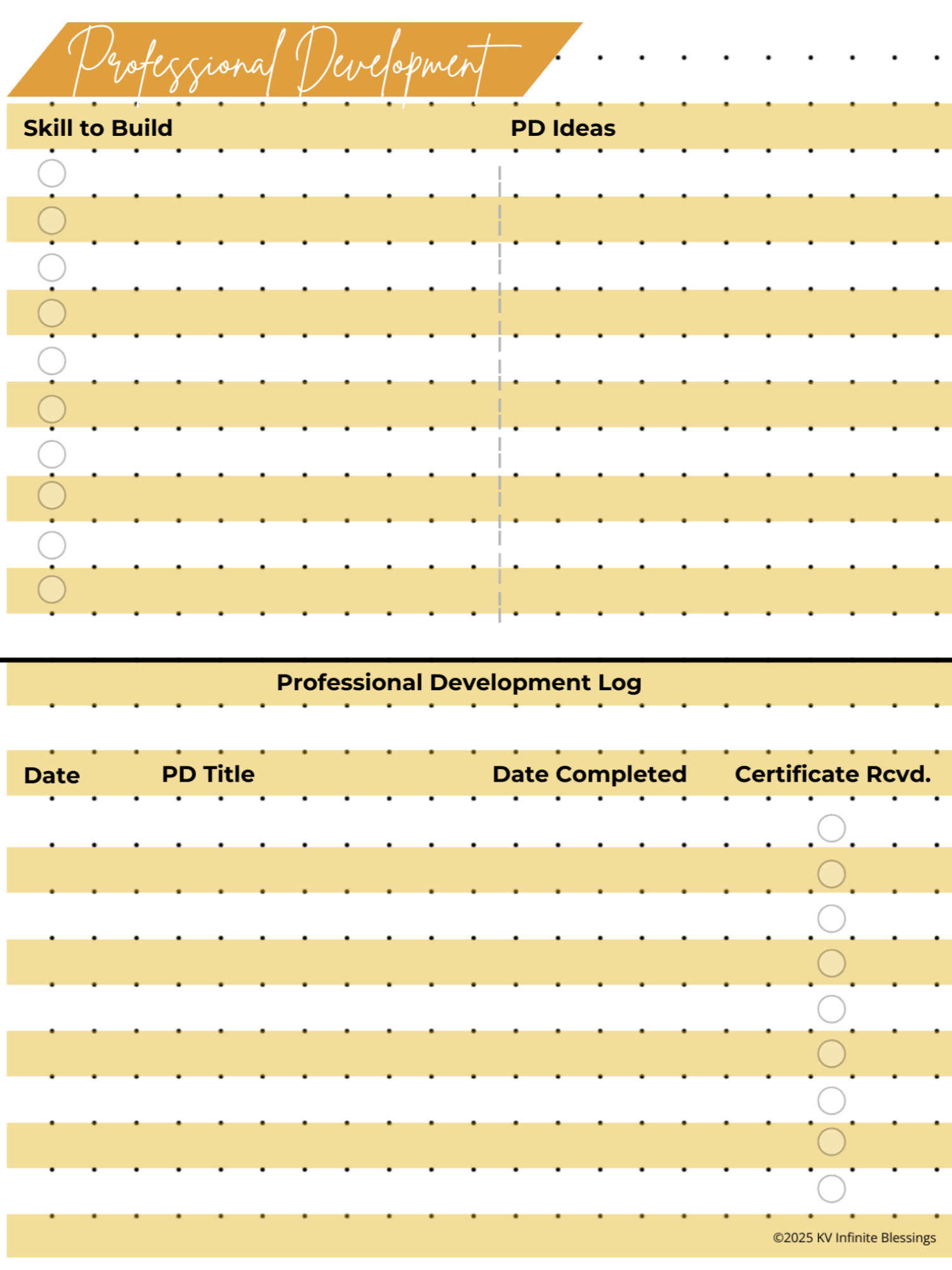 Professional Growth Journal – Printable Bullet Journal Layout for Educators product image (2)