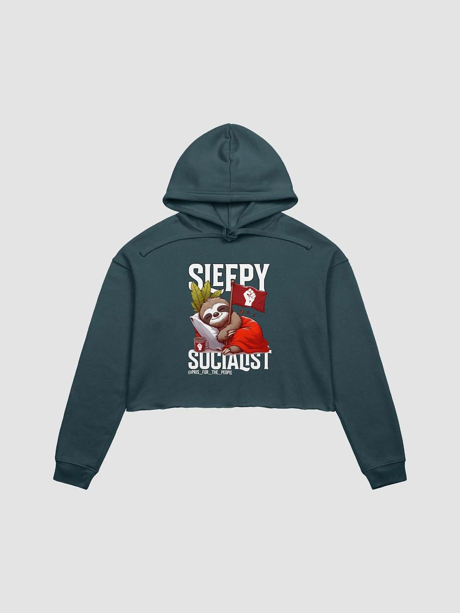Pris- Sleepy Socialist -Bella+Canvas Fleece Crop Hoodie product image (1)