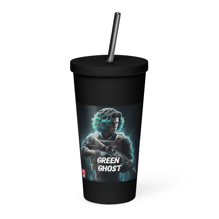 GREENGHOT- Stainless Steel cup with straw product image (1)