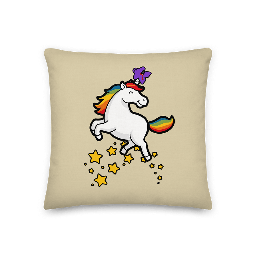 Rainbow Unicorn Meeple Death Board Game Throw Pillow product image (2)