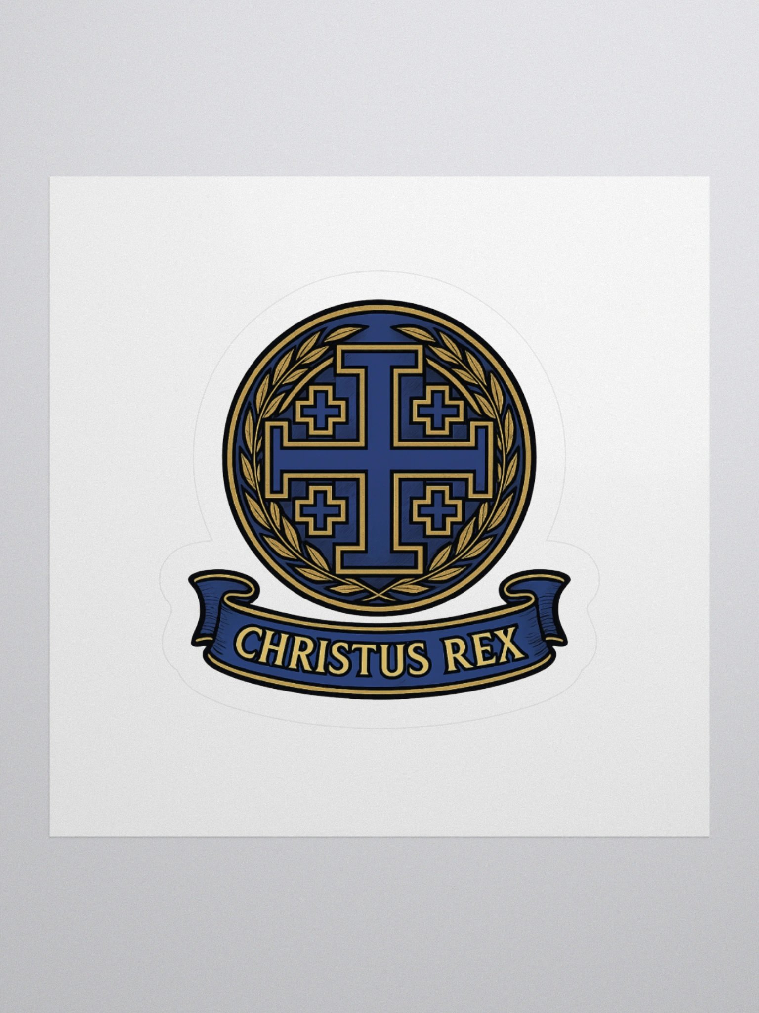 Christus Rex Sticker blue product image (1)