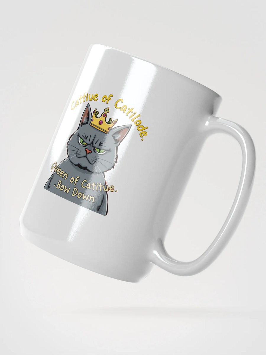 Cattitude Queen: Bow Down to Feline Royalty Mug product image (3)