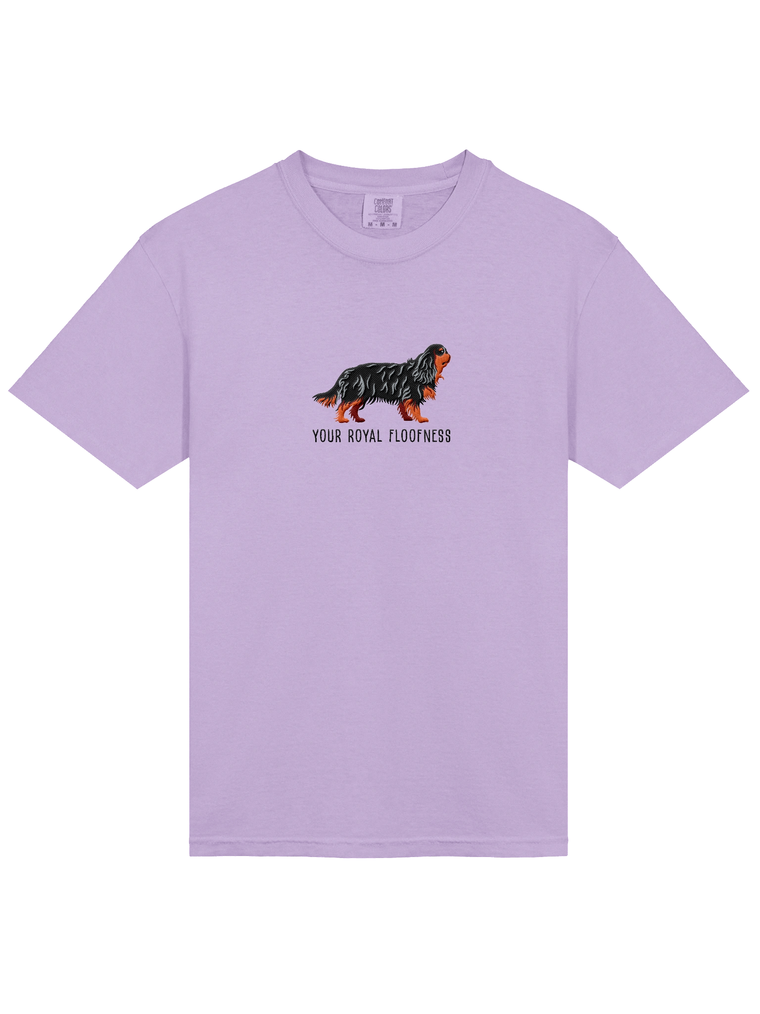 Your Royal Floofness T-Shirt(Embroidered) of a King Charles Spaniel(Black & Tan) product image (33)