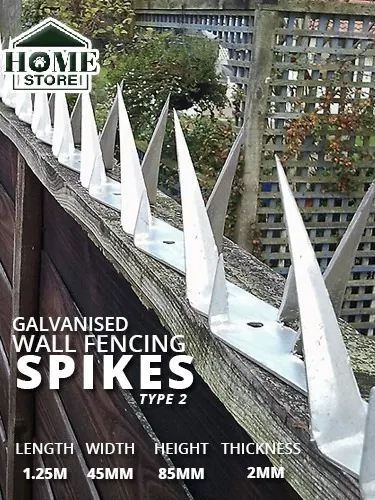 Home Store Security Wall Fencing Spikes Type 2 – Stainless Steel / Galvanized (1.25M) product image (1)