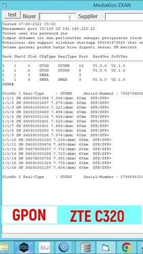 sebelum packing! Test olt zte c320 c300
