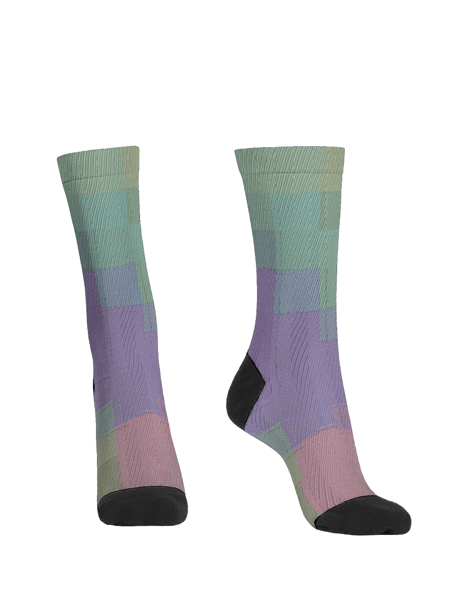 Lavender Sage Plaid EcoArt Crew: Premium Sustainable Socks product image (2)