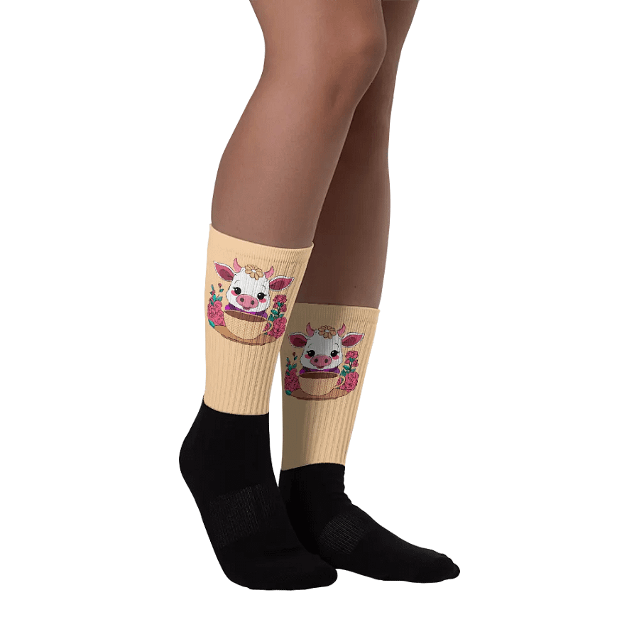 Coffee Break Cow Socks product image (3)