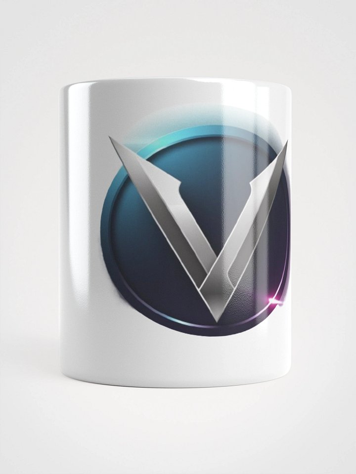 Futuristic V-Logo Ceramic Mug - Exclusive Design, Perfect Gift for Tech Lovers product image (1)